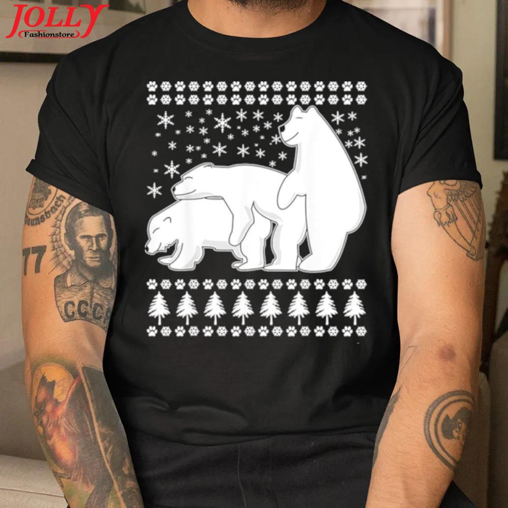 3 bears humping ugly christmas adult humor shirt