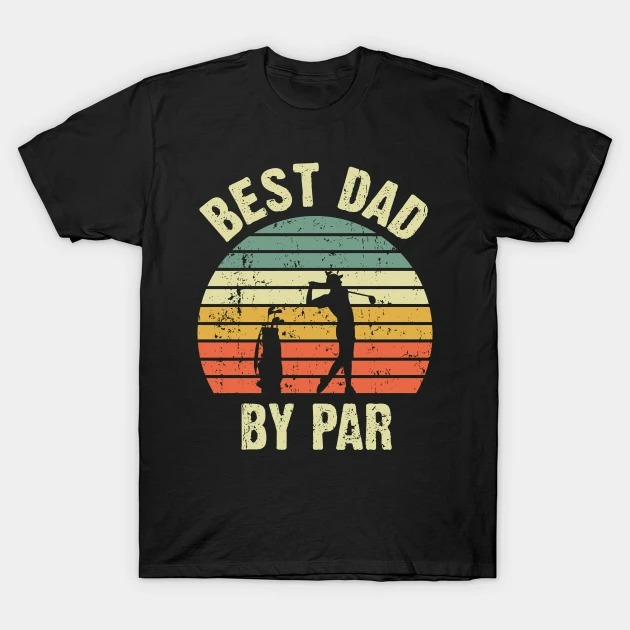 Best dad by par 2022 vintage sunset shirt