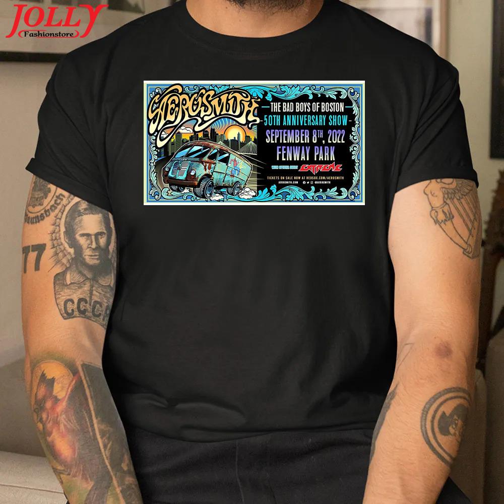 Aerosmith fenway park Boston sept 18 2022 50th anniversary show Massachusetts poster official shirt