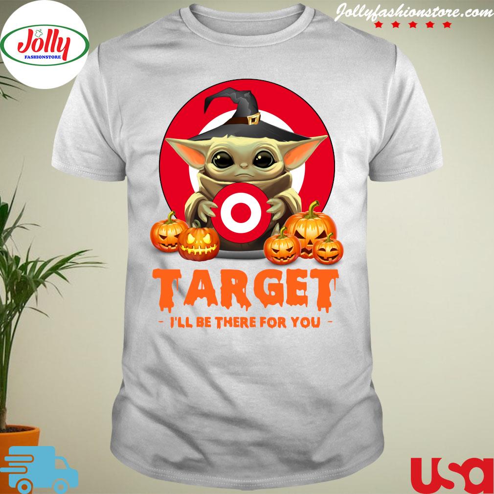 Baby yoda hug target corp logo i'll be there for you halloween shirt