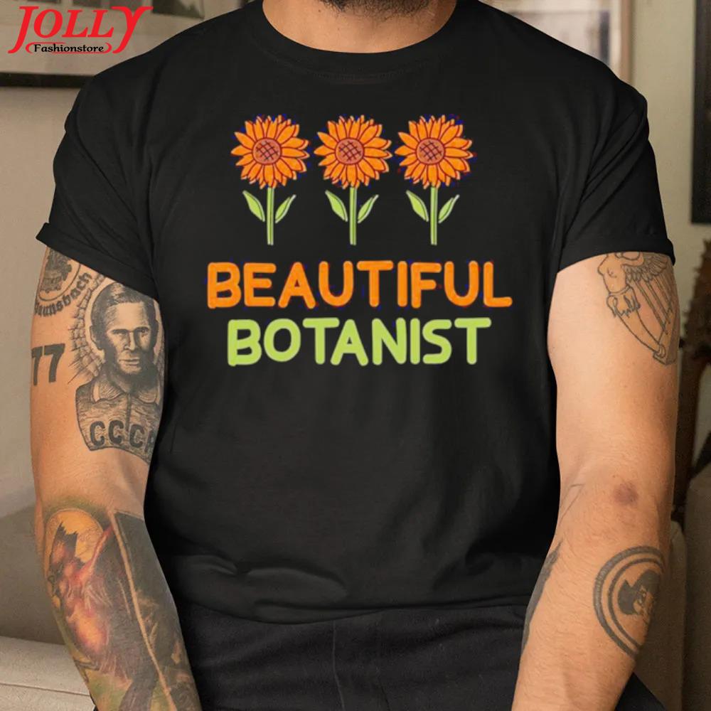Beautiful botanist sunflower gardening field sunflower official shirt