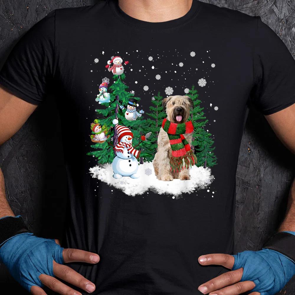 Bouvier des flandres dog snowman Xmas tree pajama 2022 Ugly Christmas sweater Unisex Shirt