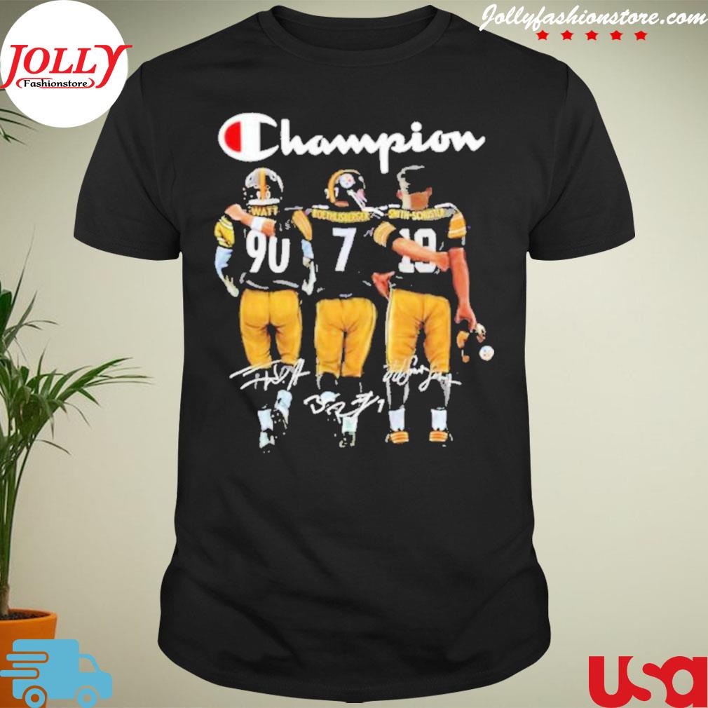 Champion Pittsburgh Steelers will tj watt ben roethlisberger and juju smith schuster signature shirt