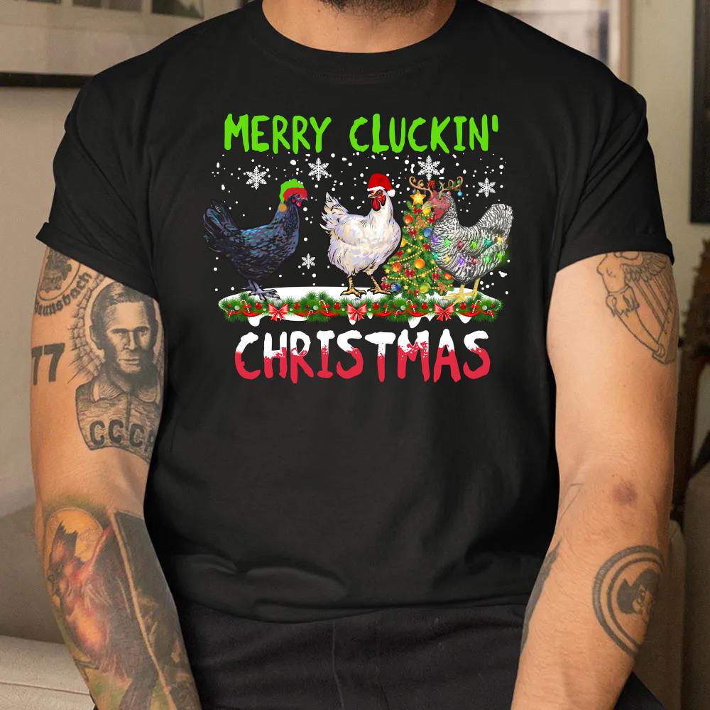 Chicken merry cluckin' 2022 Ugly Christmas sweater