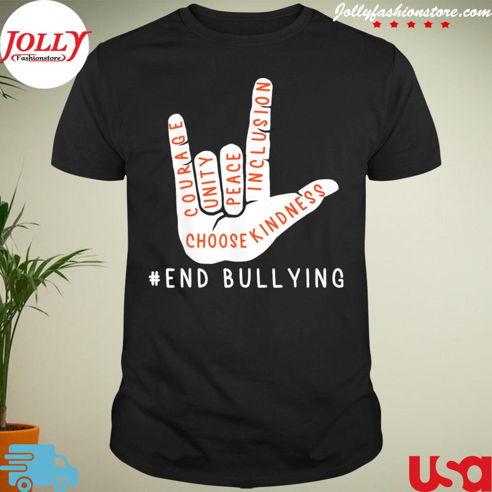 Choose kindness courage unity peace inclusion end bullying new design shirt