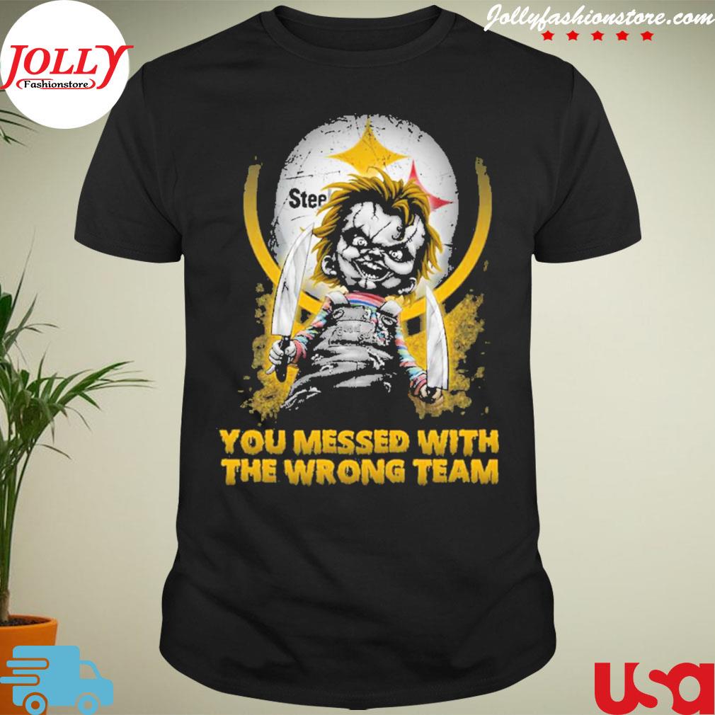 Chucky you messed with the wrong team Pittsburgh Steelers halloween shirt