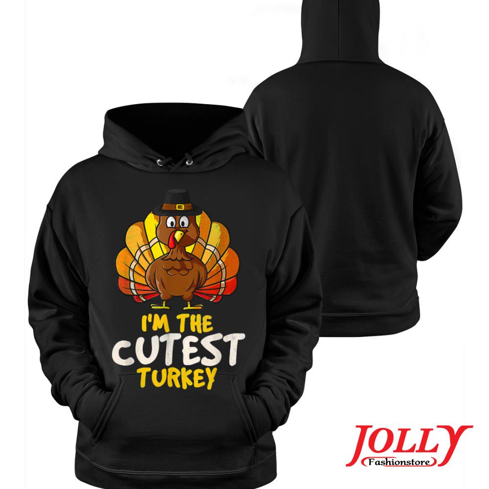Cute Turkey matching family group thanksgiving party pajama 2022 s Hoodie