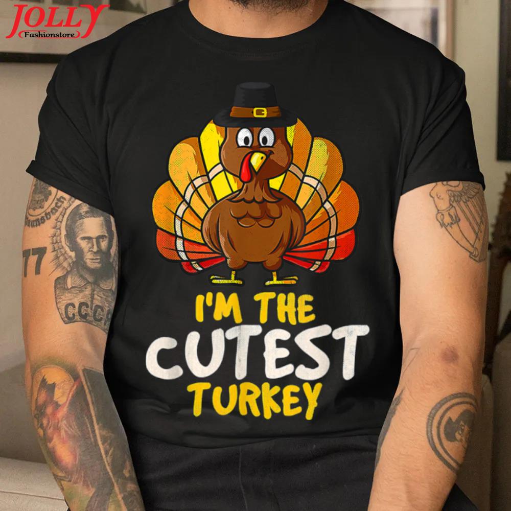 Cute Turkey matching family group thanksgiving party pajama 2022 shirt