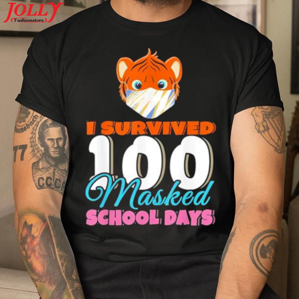 Days of school 100th day 100 teacher masked school gift shirt