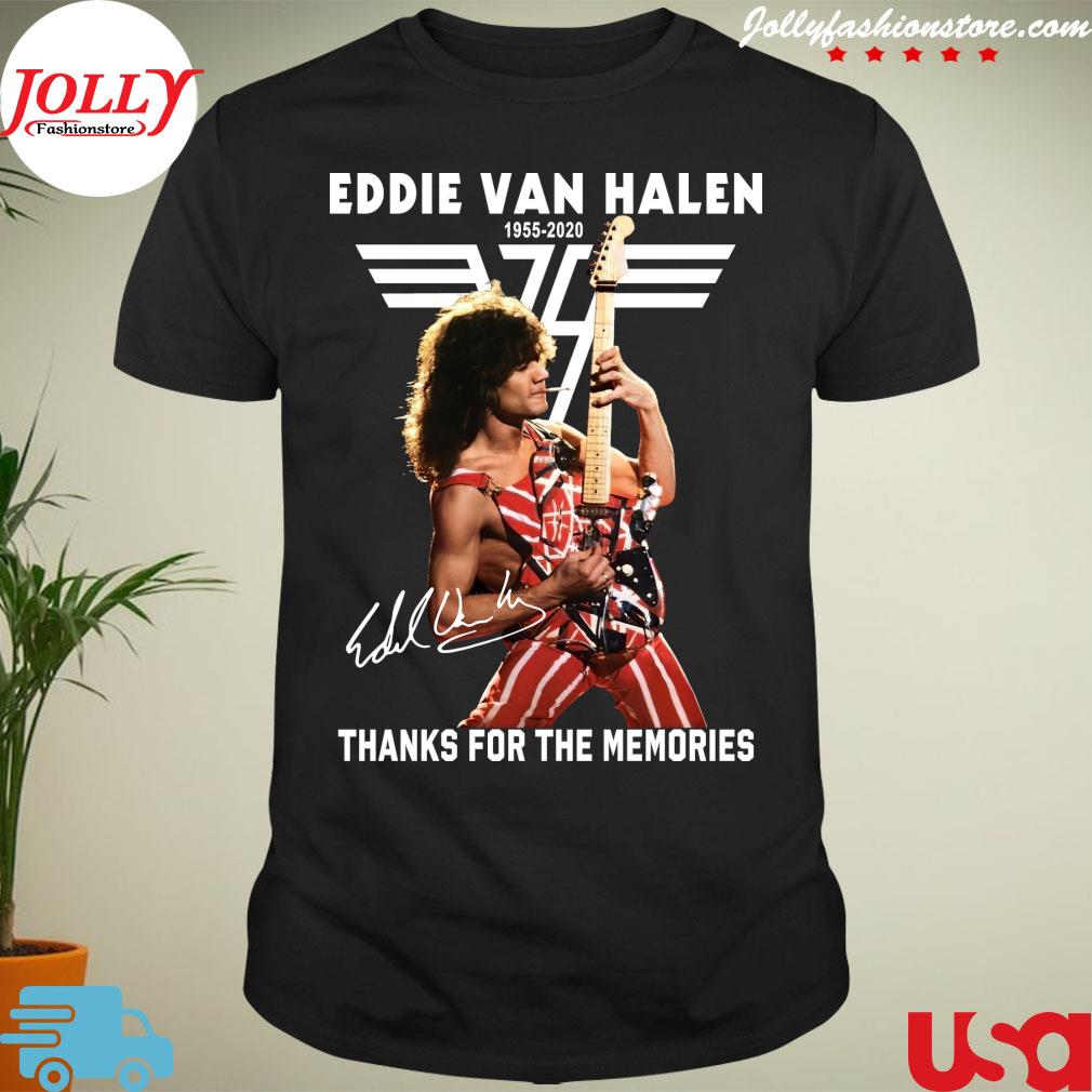 Eddie Van Halen 1955 2020 Thank For The Memories Signatures official design shirt