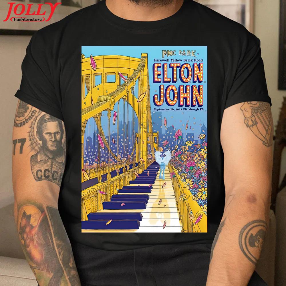 Elton john pnc park farewell yellow brick road Pittsburgh pa 9 16 22 poster T-shirt