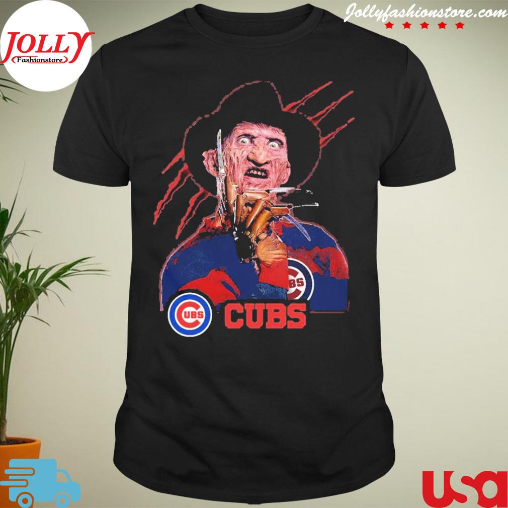 Freddy krueger Chicago Cubs logo shirt
