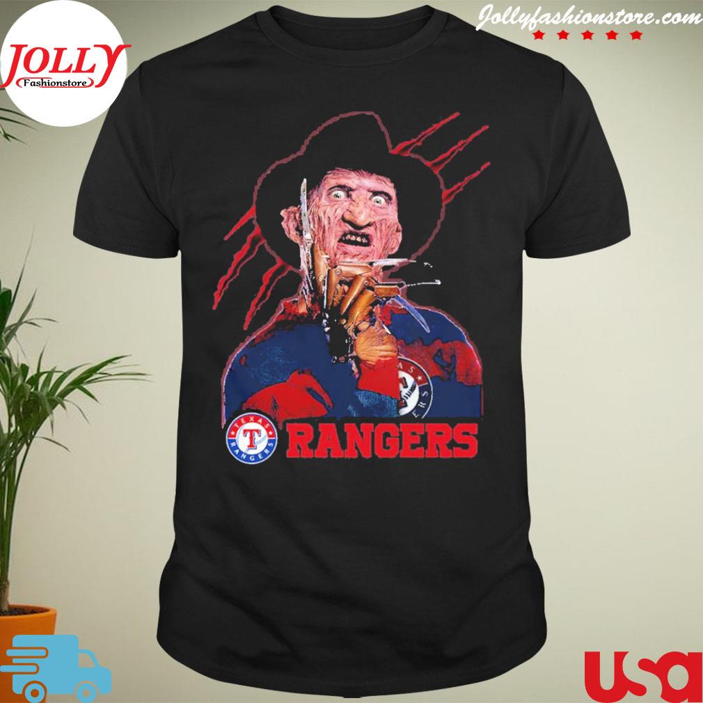 Freddy krueger Texas rangers logo shirt