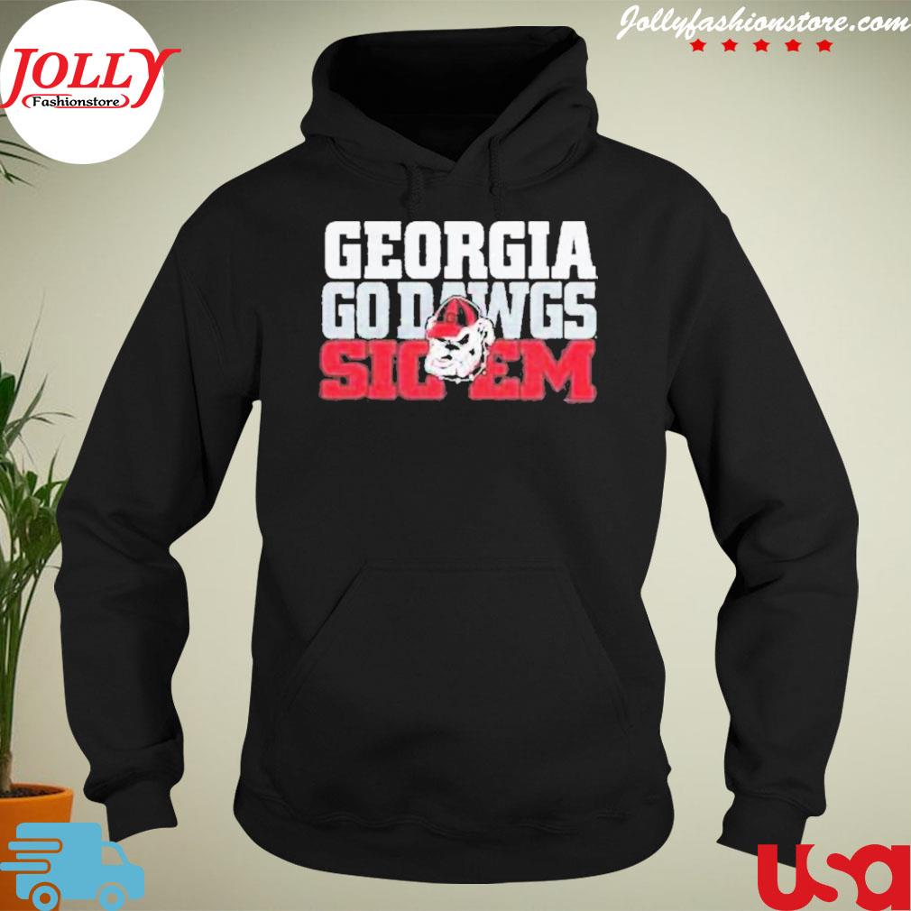 Georgia Bulldogs go dawgs sic em new design s hoodie-black
