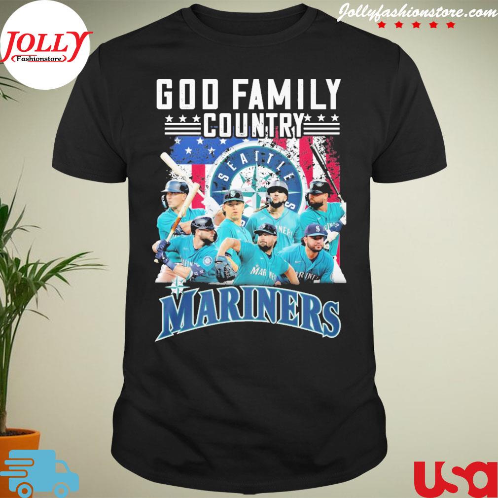 God family country mariners American flag shirt