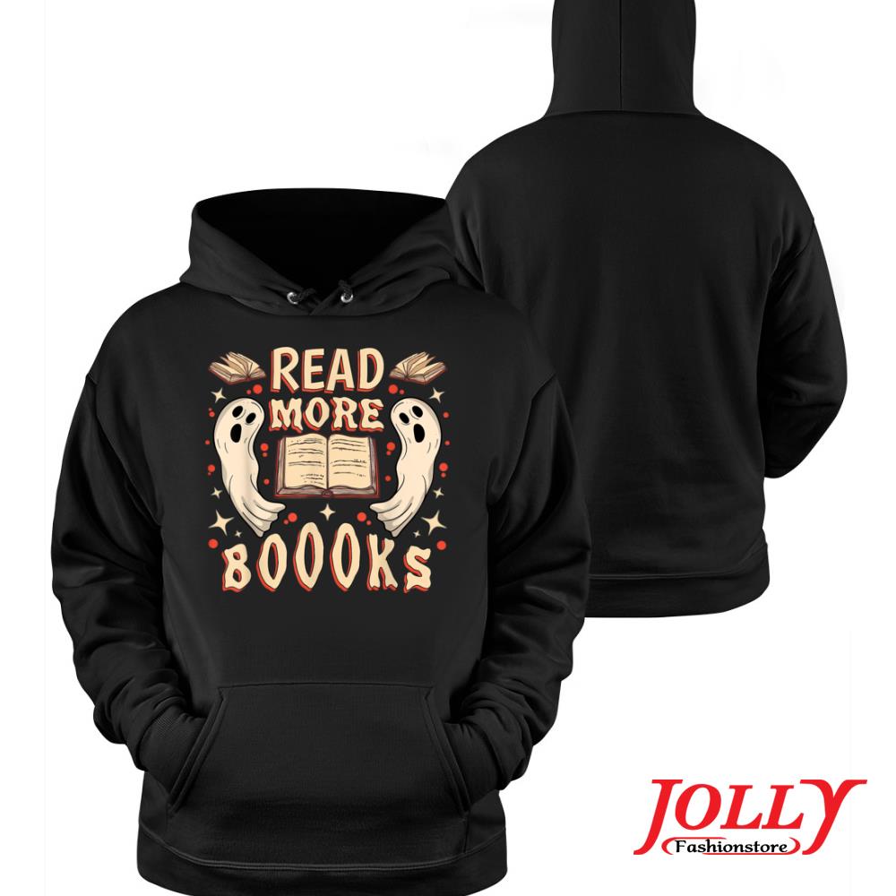 Halloween ghost boo books read booooks librarian halloween official s Hoodie