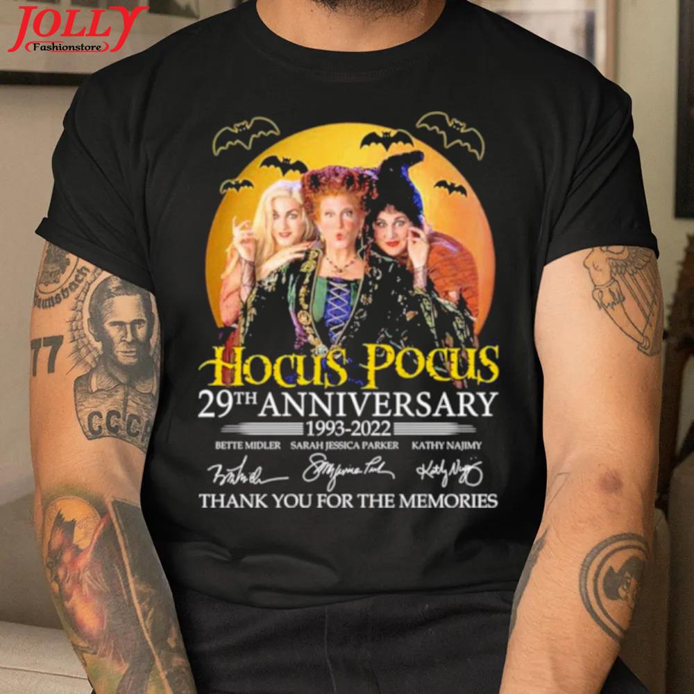 Halloween hocus pocus 29th anniversary 1993 2022 thank you for the memories signatures shirt
