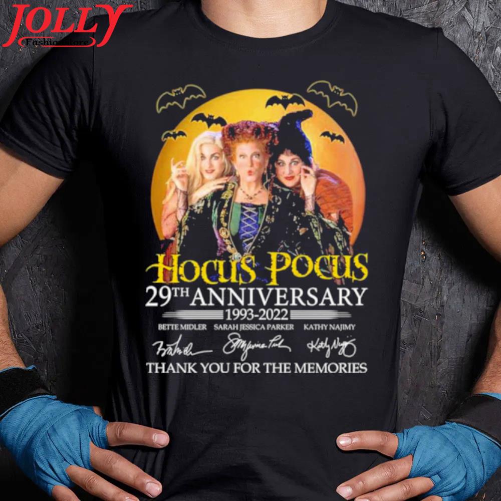 Halloween hocus pocus 29th anniversary 1993 2022 thank you for the memories signatures s Women Ladies Tee Shirt