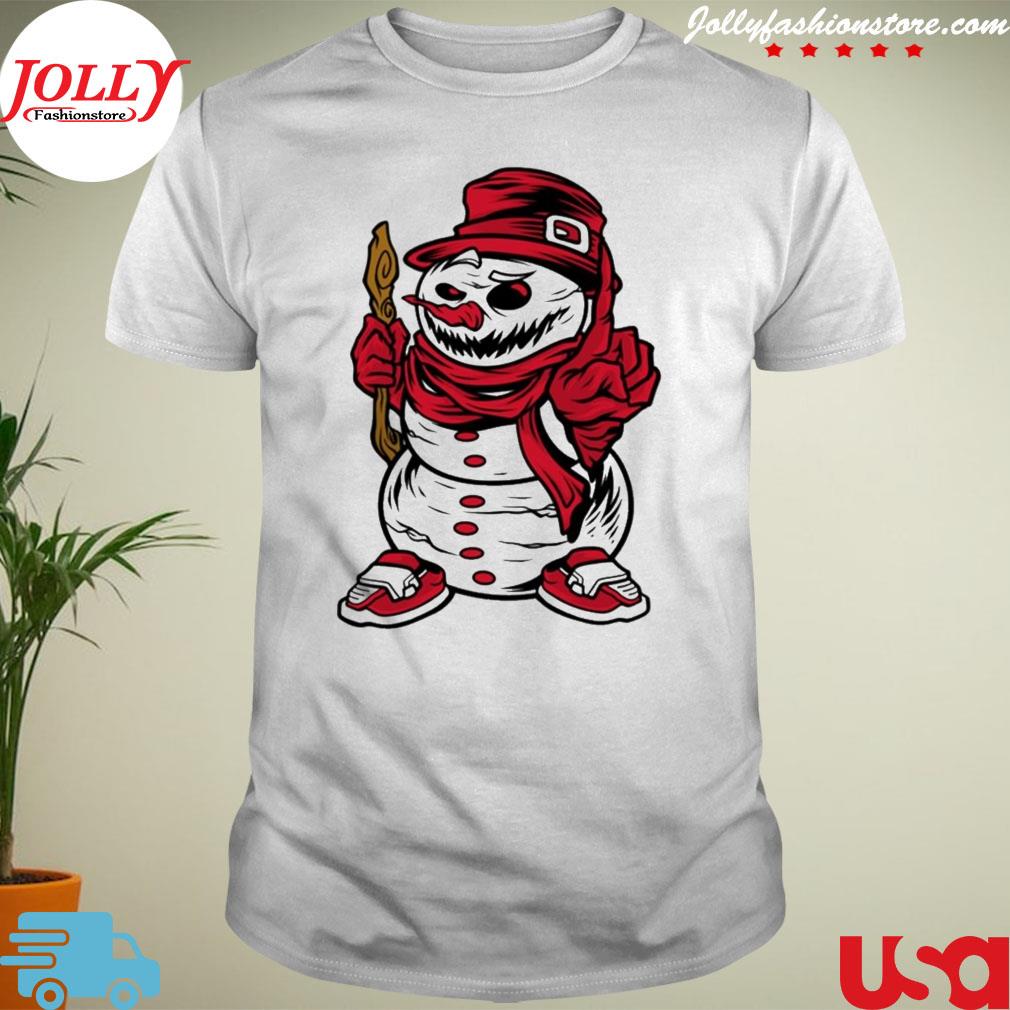 Horror evil snowman we want you shirt