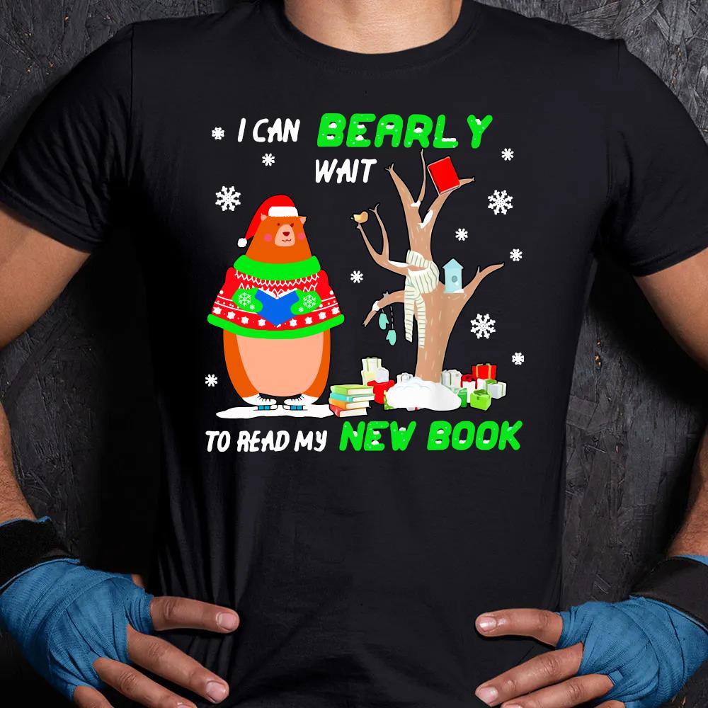 I can bearly wait to read my new book 2022 Ugly Christmas sweater Unisex Shirt