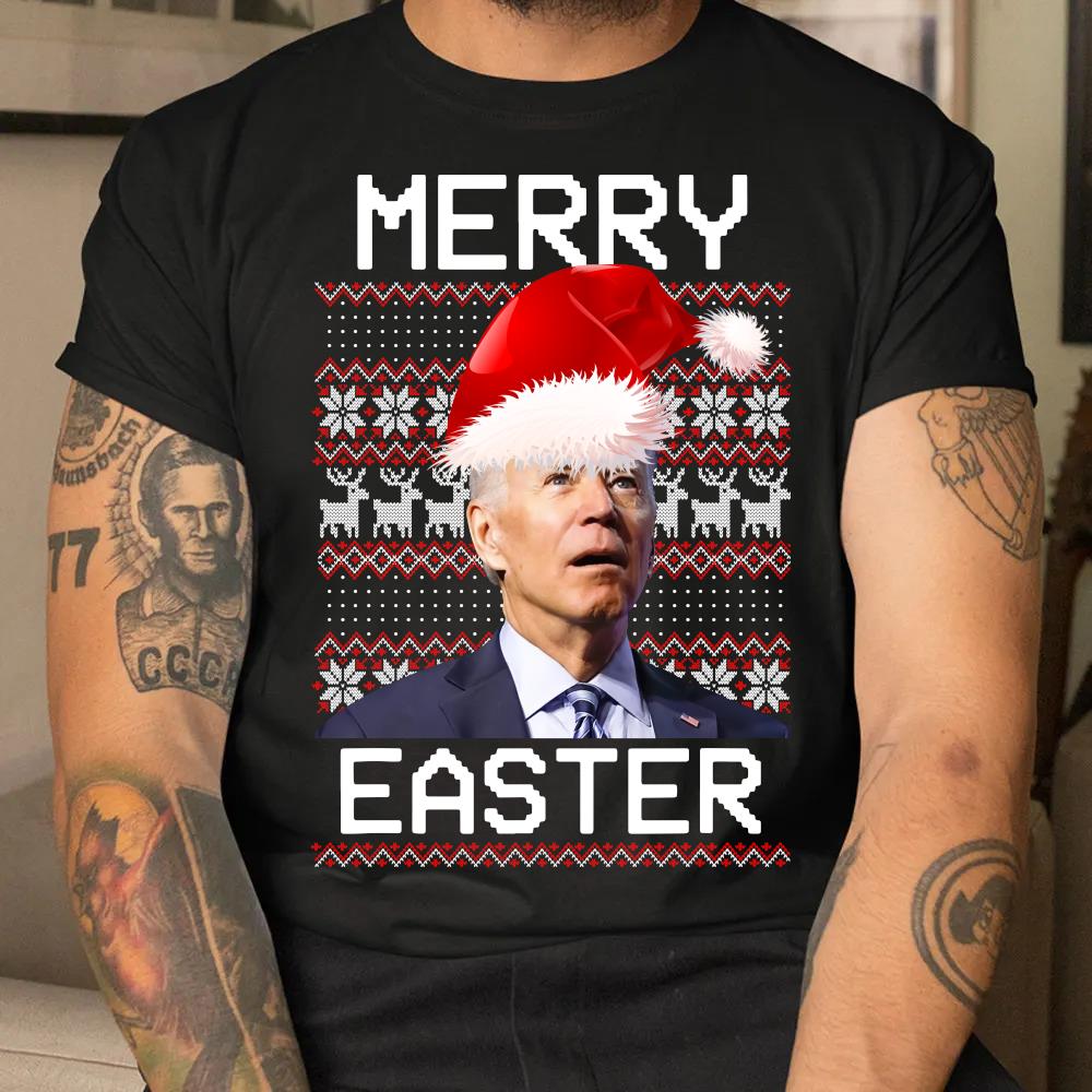 Merry easter Santa Joe Biden 2022 Ugly Christmas sweater