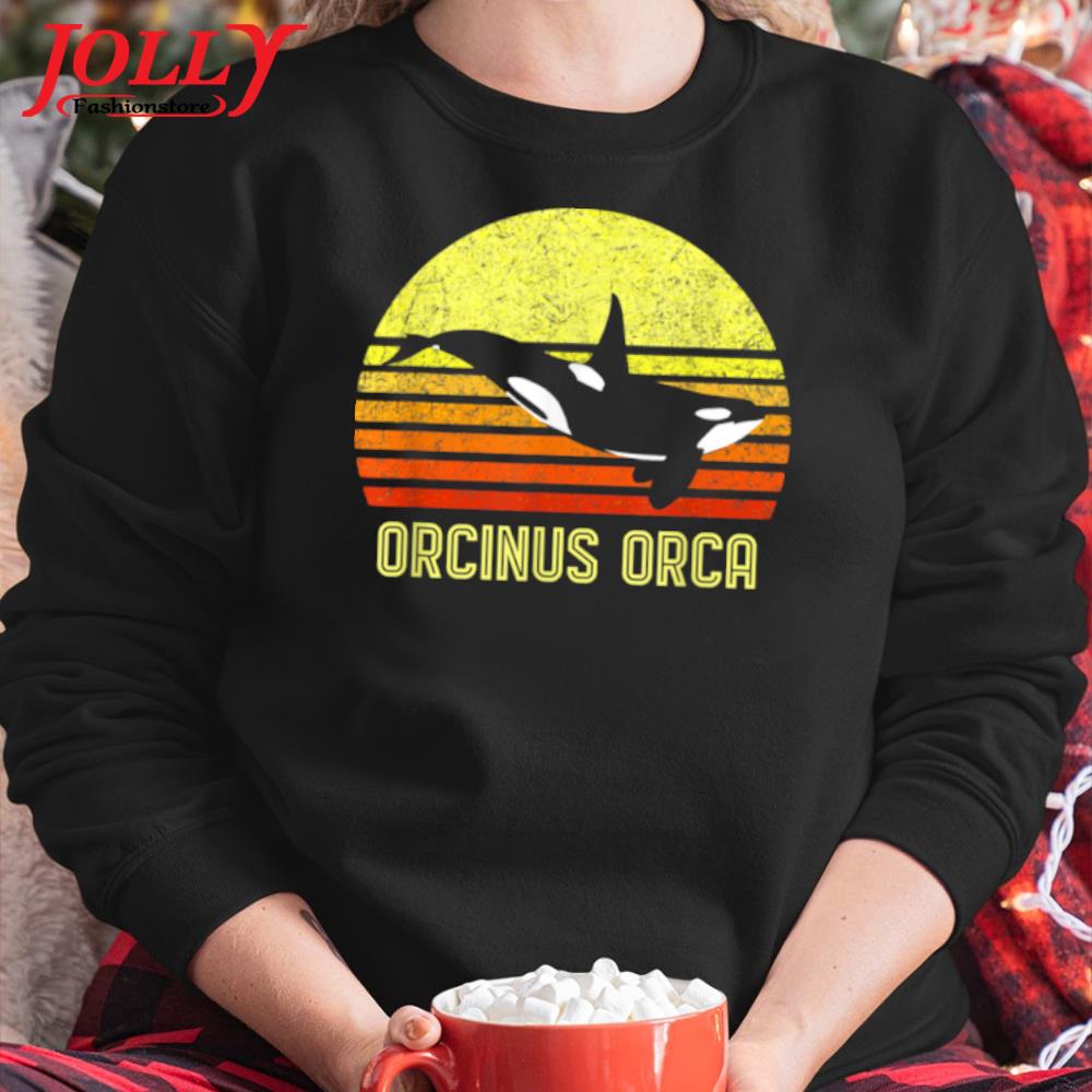 Orca killer whale dolphin marine science biologist retro sun new design s Sweater