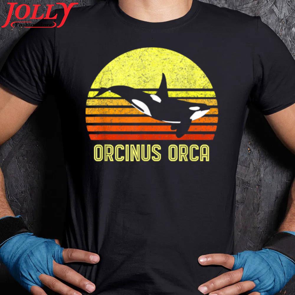 Orca killer whale dolphin marine science biologist retro sun new design s Women Ladies Tee Shirt