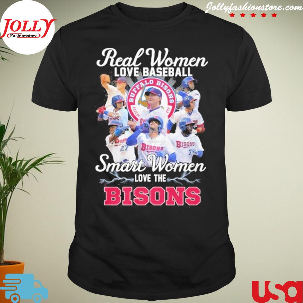 Real women love baseball smart women love the buffalo bisons signature shirt