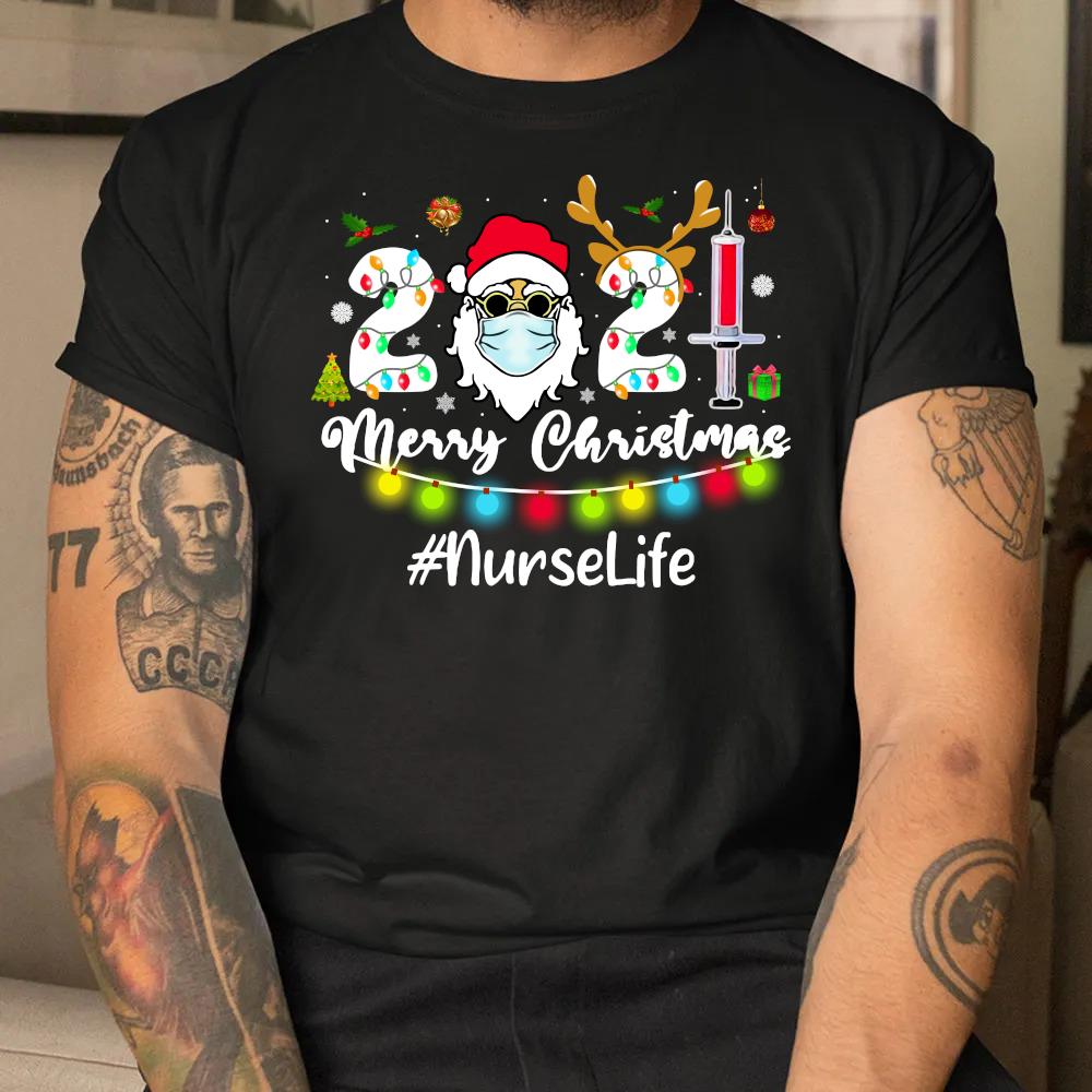 Santa claus 2022 merry nurse life Ugly Christmas sweater