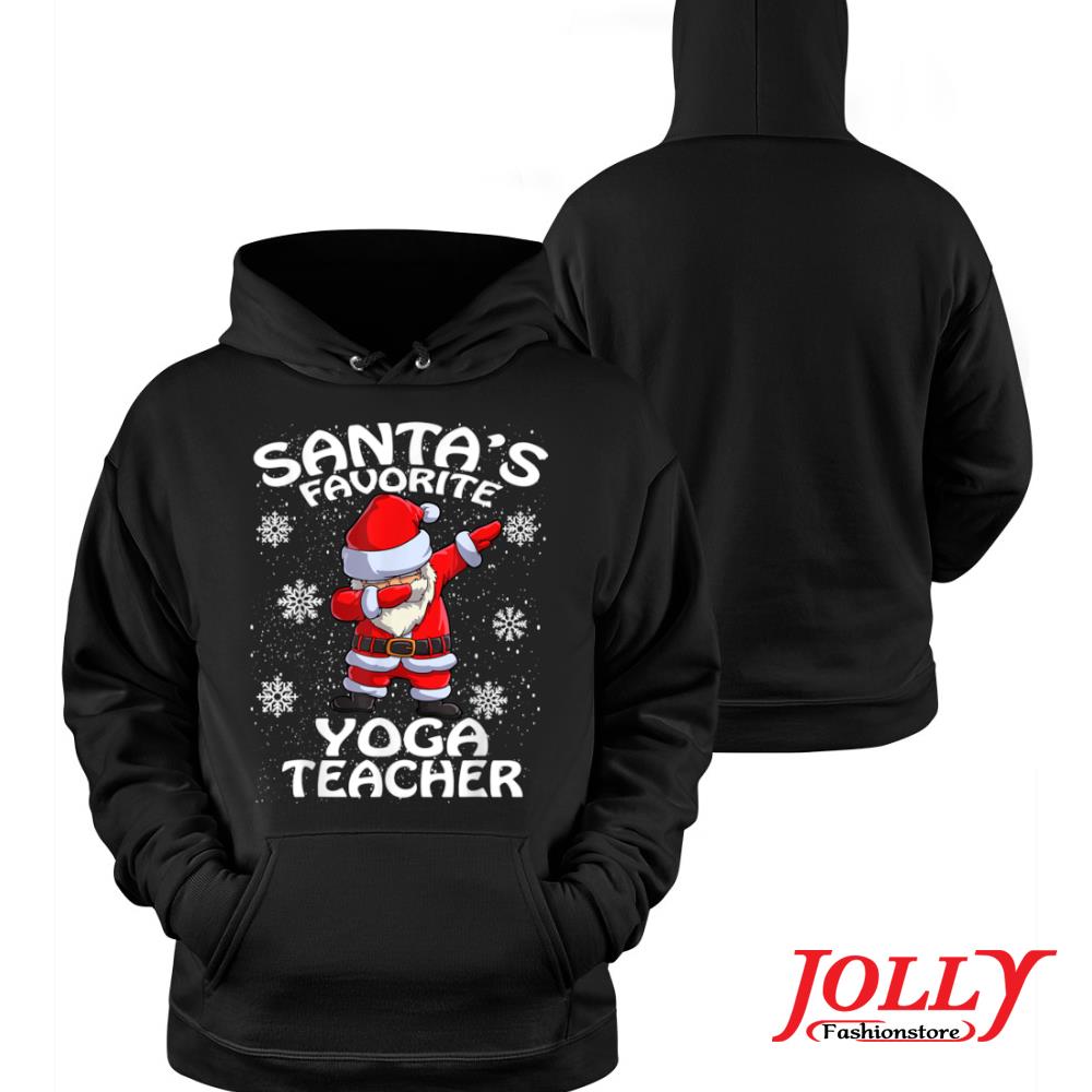 Santa's favorite yoga teacher christmas s Hoodie