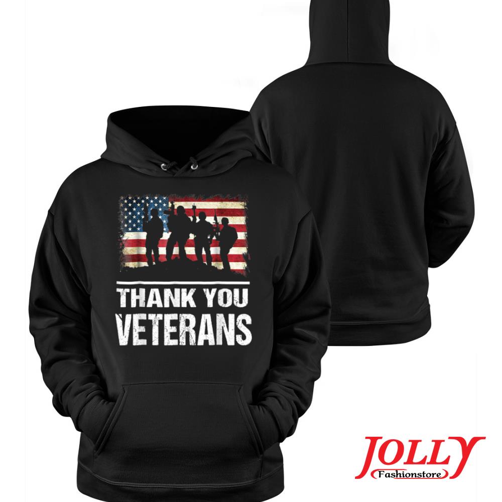 Thank you military gift American flag veterans veterans day 2022 s Hoodie