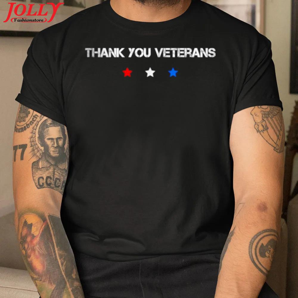 Thank you veterans army American flag patriotic veteran day 2022 shirt