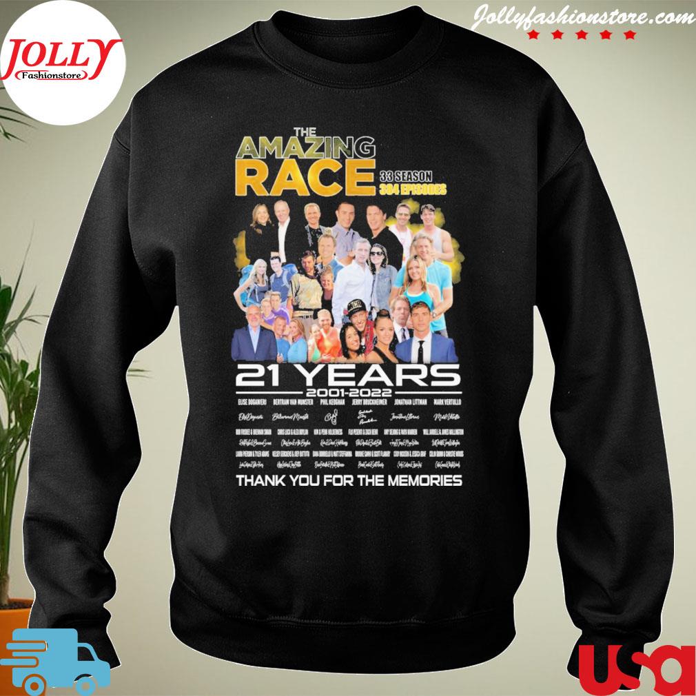 The amazing race season 21 years 2001 202 thank you for the memories signature s Sweater