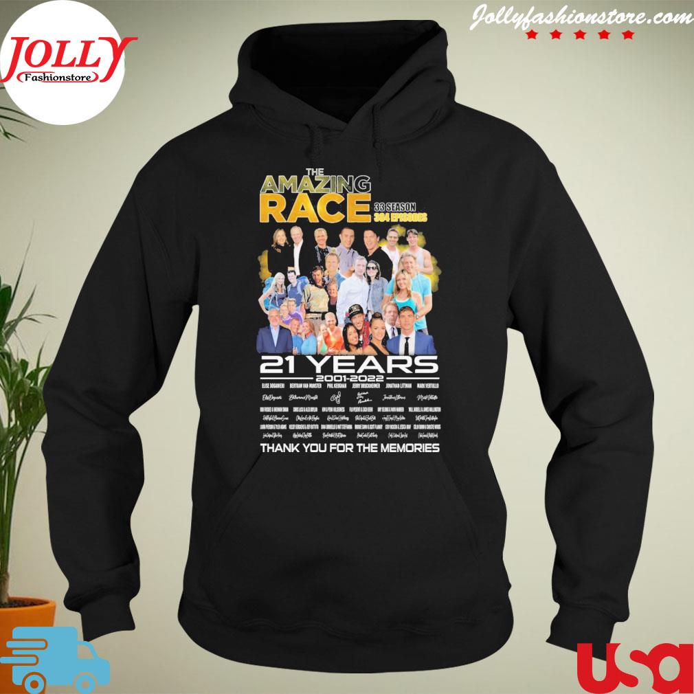 The amazing race season 21 years 2001 202 thank you for the memories signature s hoodie-black