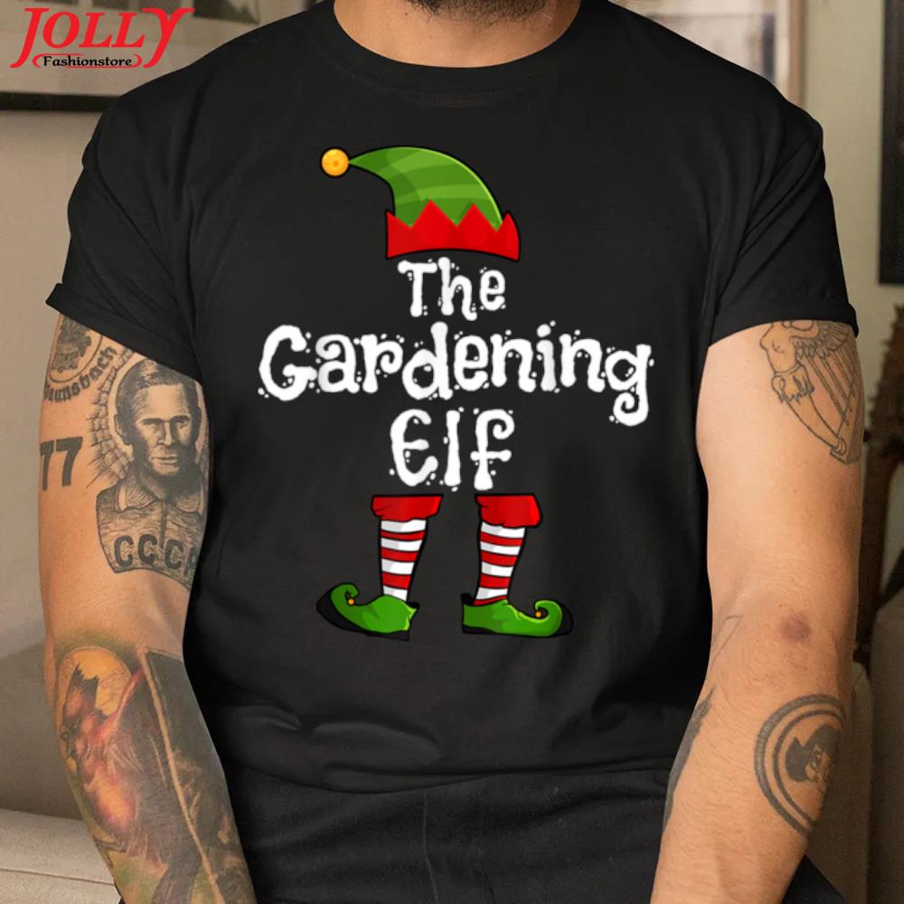 The gardening elf matching family group christmas funny official shirt