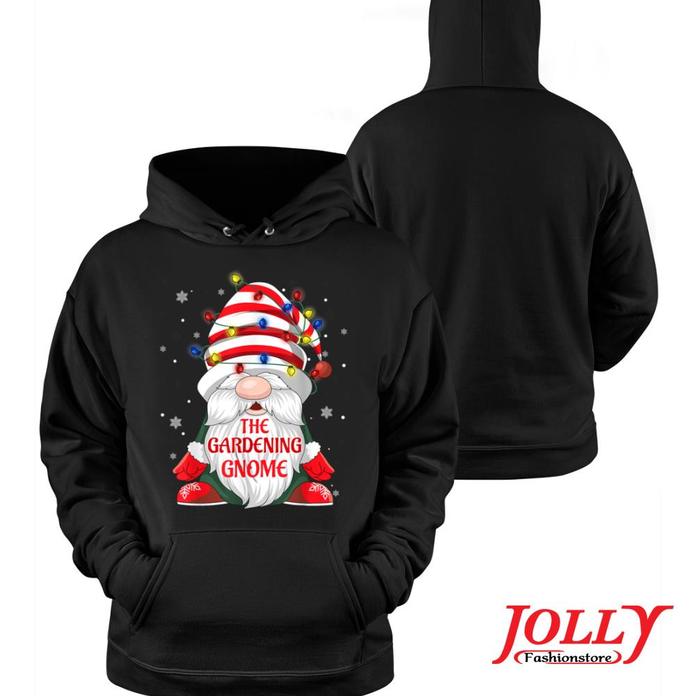 The gardening gnome christmas tree lights buffalo plaid official s Hoodie