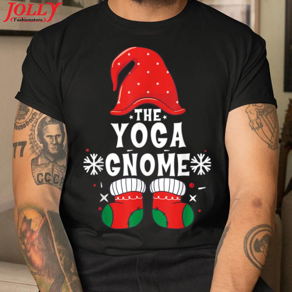 The yoga gnome funny christmas family matching gnome pajamas shirt