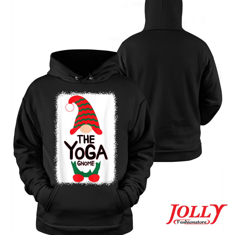 The yoga gnome matching family christmas pajamas bleached s Hoodie