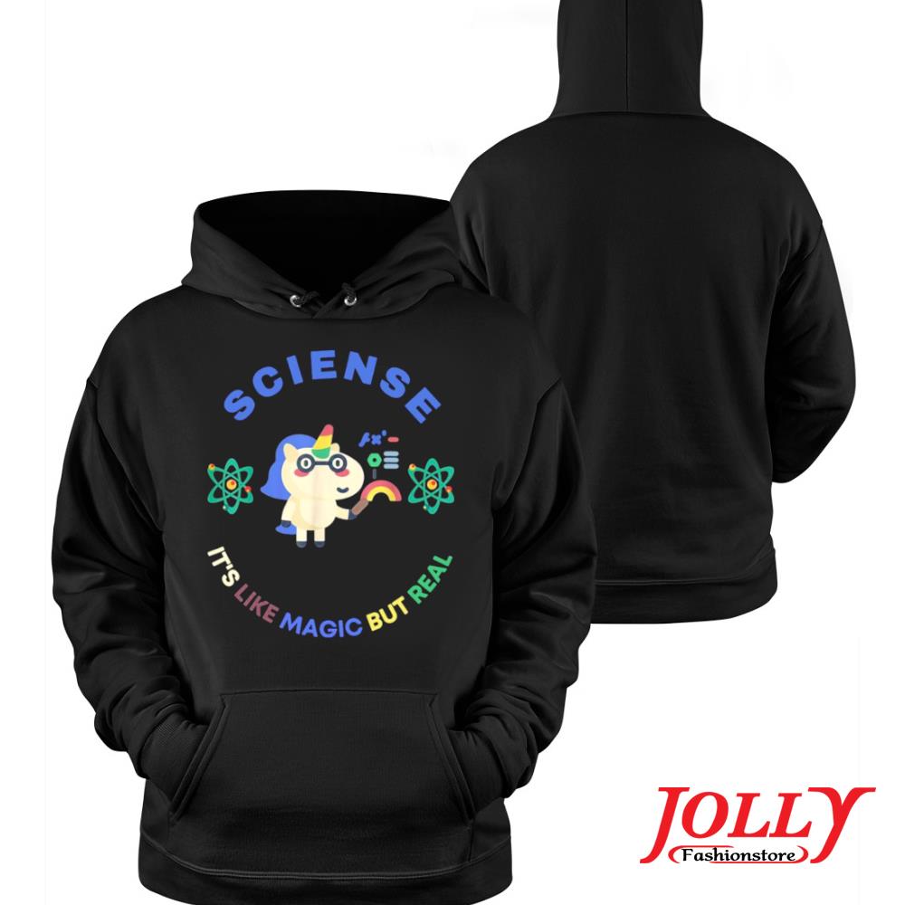 Unicorn scientist science is like magic but real new design s Hoodie