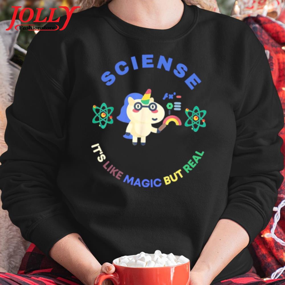Unicorn scientist science is like magic but real new design s Sweater