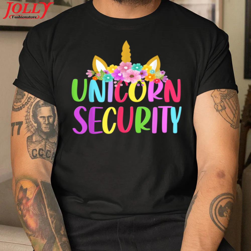 Unicorn security halloween fall costume for kids and adults 2022 shirt