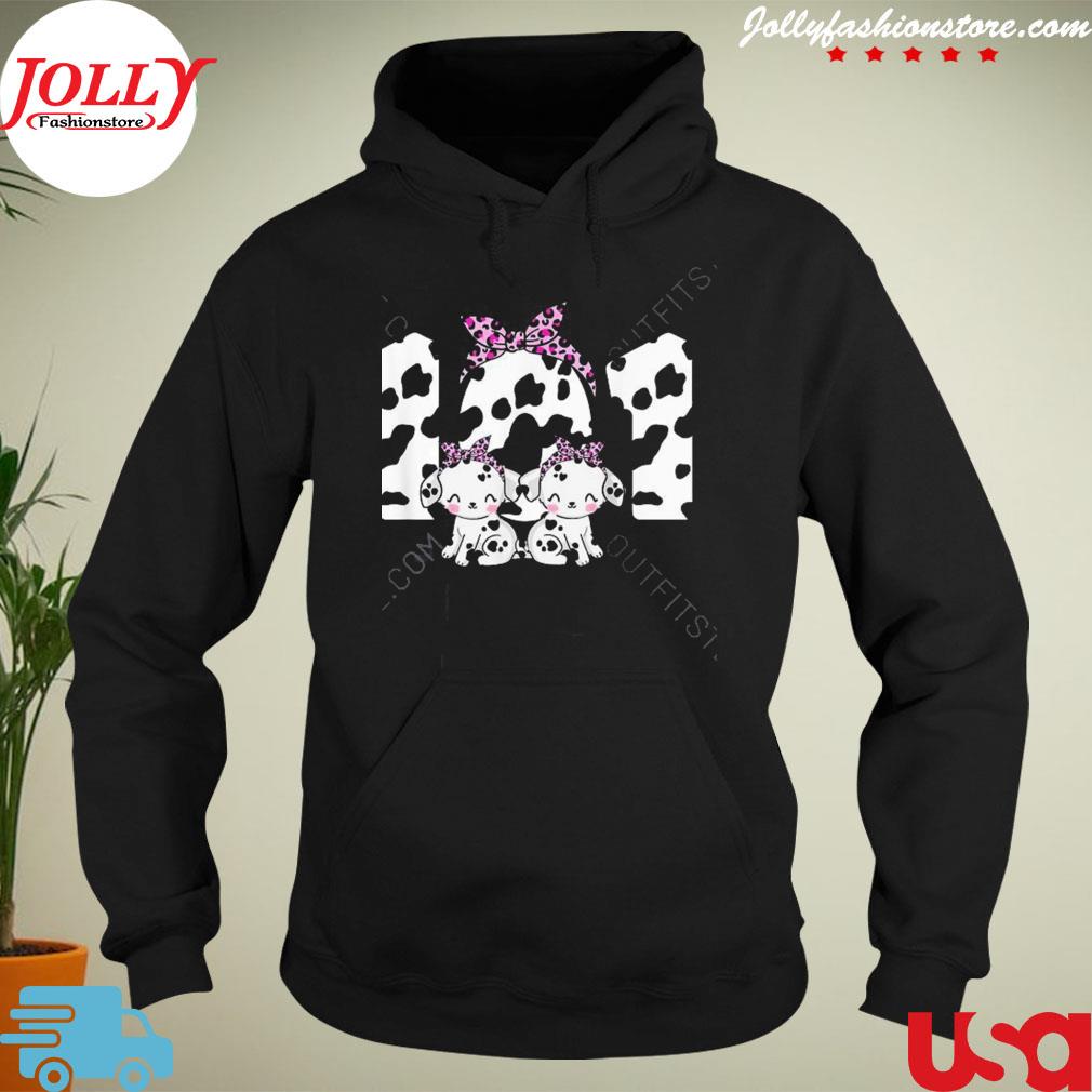 101 days of school dalmatian dog boys girls 100 days smarter s hoodie-black