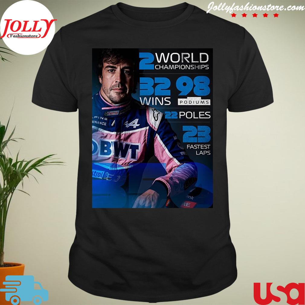 Fernando alonso 350 race starts in f1 shirt