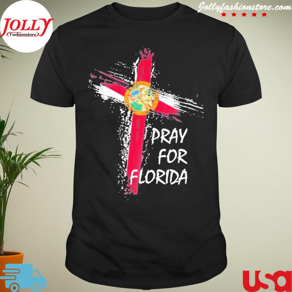 Pray for Florida beach stand with Florida strong shirt