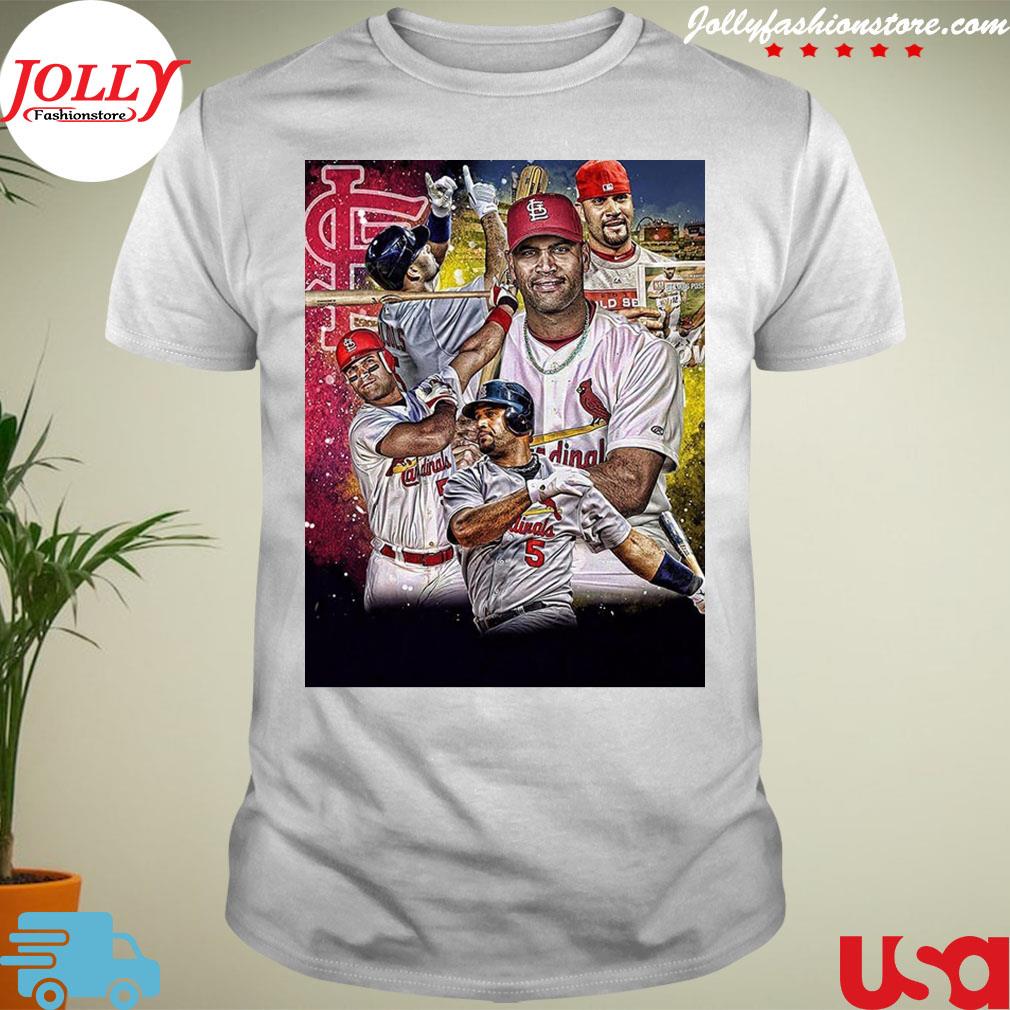 The st louis cardinals albert pujols 702 home runs in mlb vintage shirt