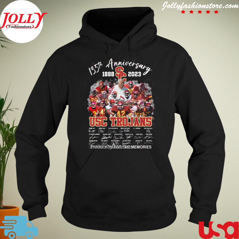 135th anniversary 1888 2023 usc trojans thank you for the memories signatures s hoodie-black