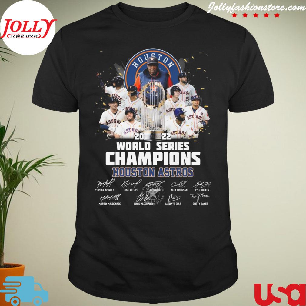 2022 world series champions houston astros signatures T-shirt
