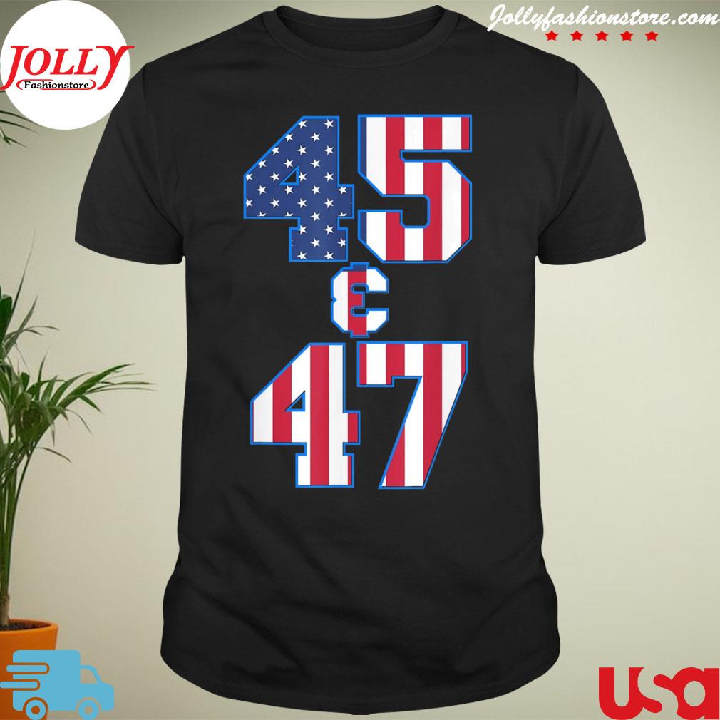 45 and 47 vote Trump American flag shirt