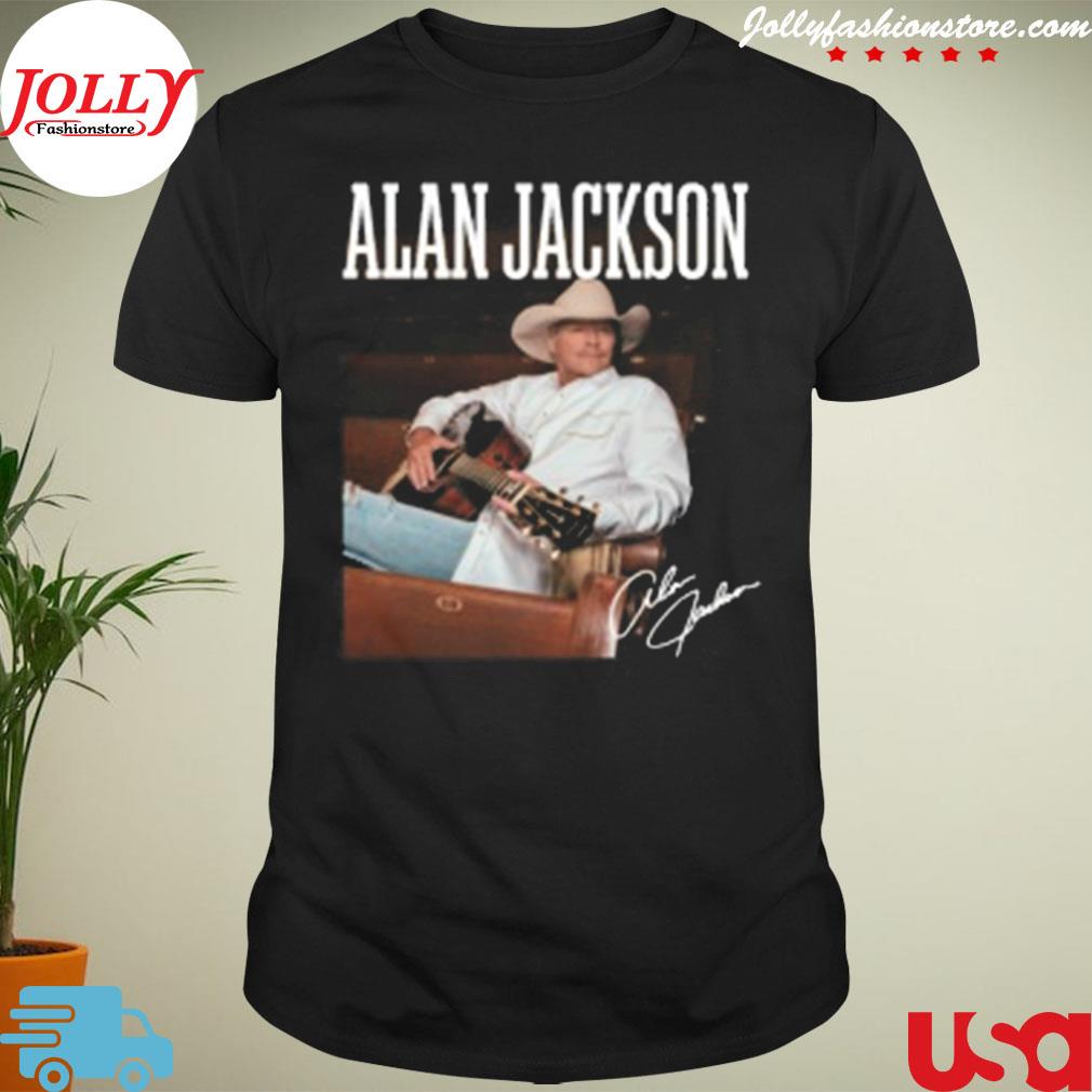 Alan jackson alan jackson face logo signature T-shirt