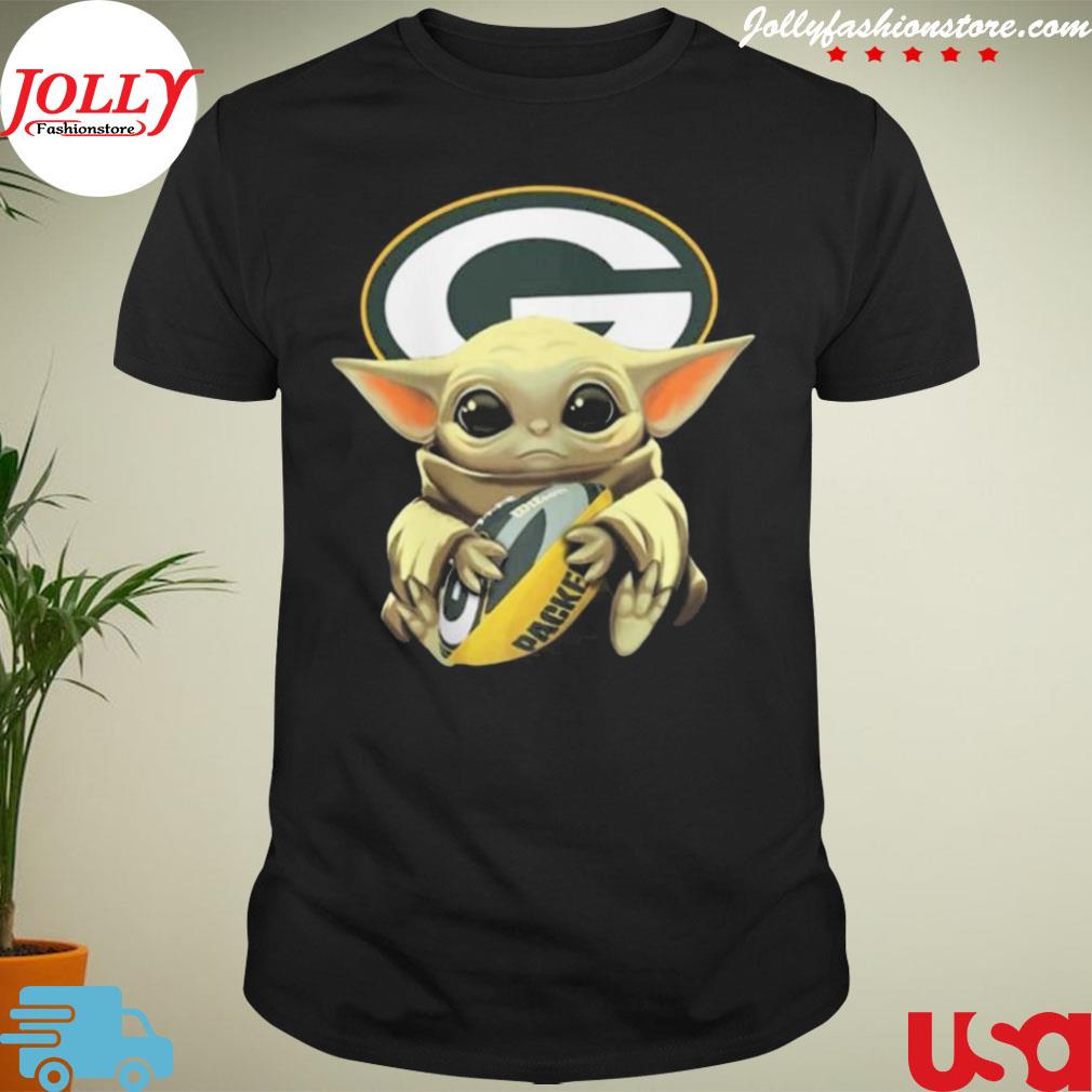 Baby Yoda hug Green Bay Packers for fans Christmas shirt